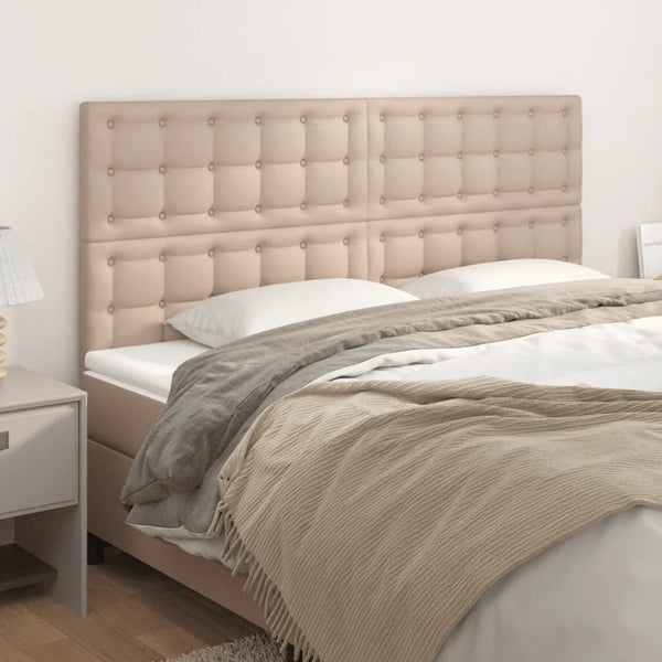vidaXL Headboard Cappuccino 160x5x118/128 cm Faux Leather