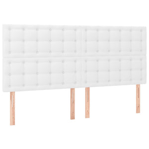 vidaXL Headboard White 180x5x118/128 cm Faux Leather