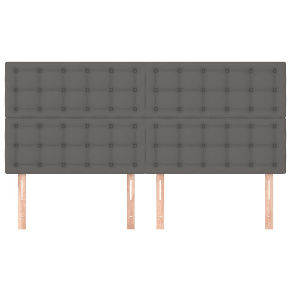 vidaXL Headboard Grey 180x5x118/128 cm Faux Leather