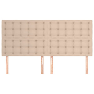 vidaXL Headboard Cappuccino 180x5x118/128 cm Faux Leather