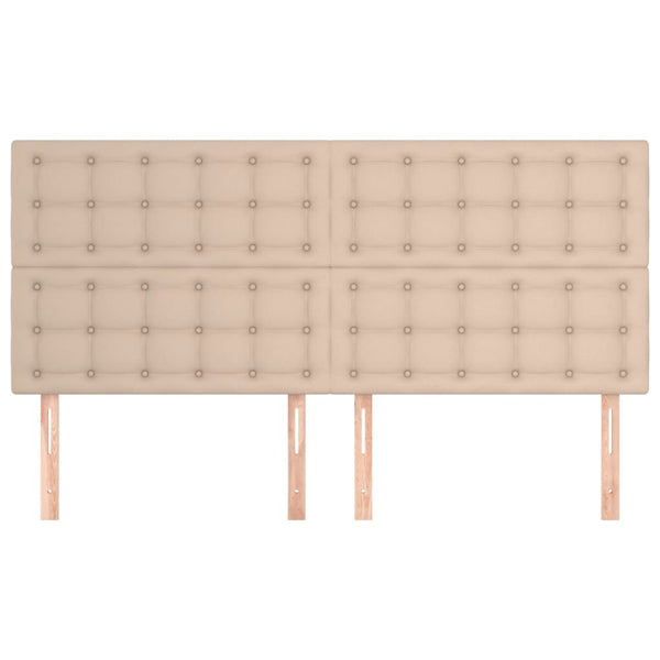 vidaXL Headboard Cappuccino 180x5x118/128 cm Faux Leather