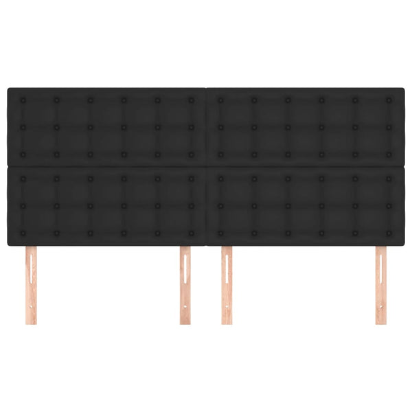 vidaXL Headboard Black 200x5x118/128 cm Faux Leather