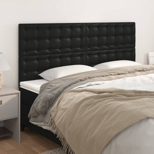 vidaXL Headboard Black 200x5x118/128 cm Faux Leather