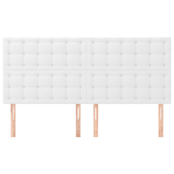 vidaXL Headboard White 200x5x118/128 cm Faux Leather