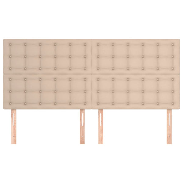vidaXL Headboard Cappuccino 200x5x118/128 cm Faux Leather