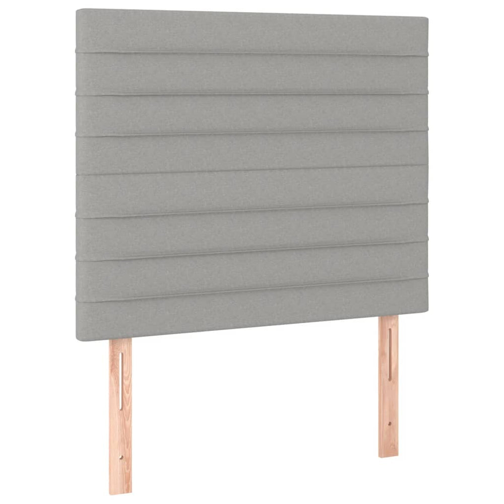 vidaXL Headboard Light Gray 80x5x118/128 cm Fabric