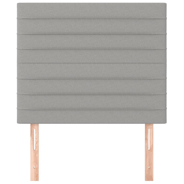 vidaXL Headboard Light Gray 80x5x118/128 cm Fabric