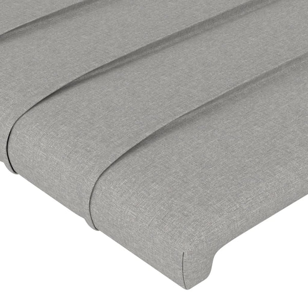 vidaXL Headboard Light Gray 80x5x118/128 cm Fabric