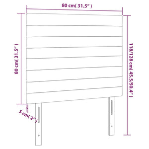 vidaXL Headboard Taupe 80x5x118/128 cm Fabric
