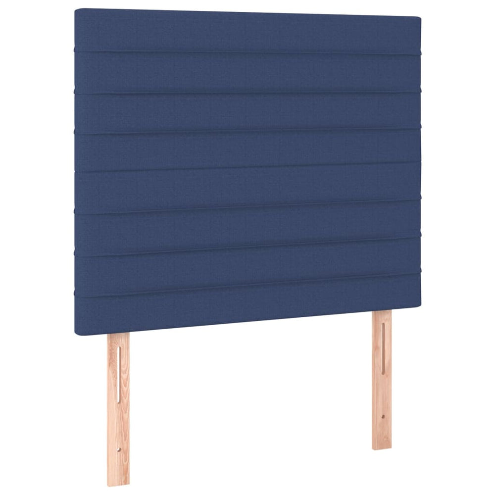 vidaXL Headboard Blue 80x5x118/128 cm Fabric