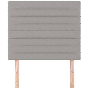 vidaXL Headboard Light Gray 90x5x118/128 cm Fabric
