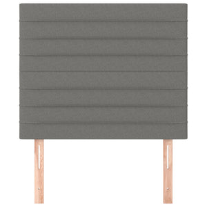 vidaXL Headboard Dark Grey 90 x 5 x 118/128 cm Fabric