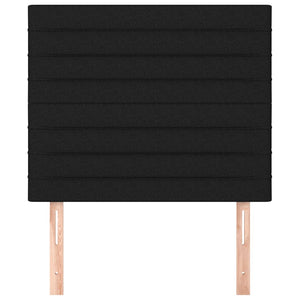 vidaXL Headboard Black 90x5x118/128 cm Fabric