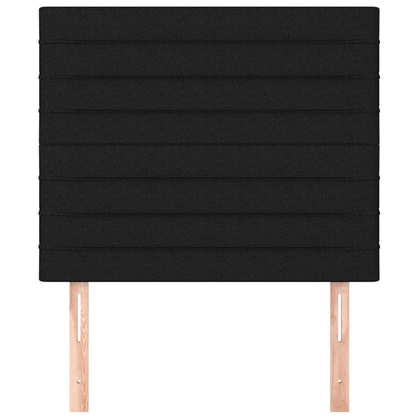 vidaXL Headboard Black 90x5x118/128 cm Fabric