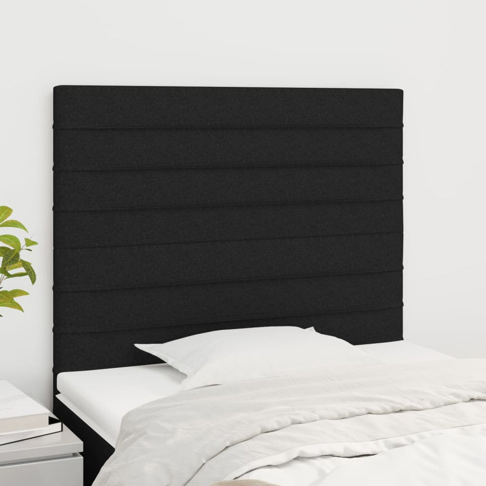vidaXL Headboard Black 90x5x118/128 cm Fabric
