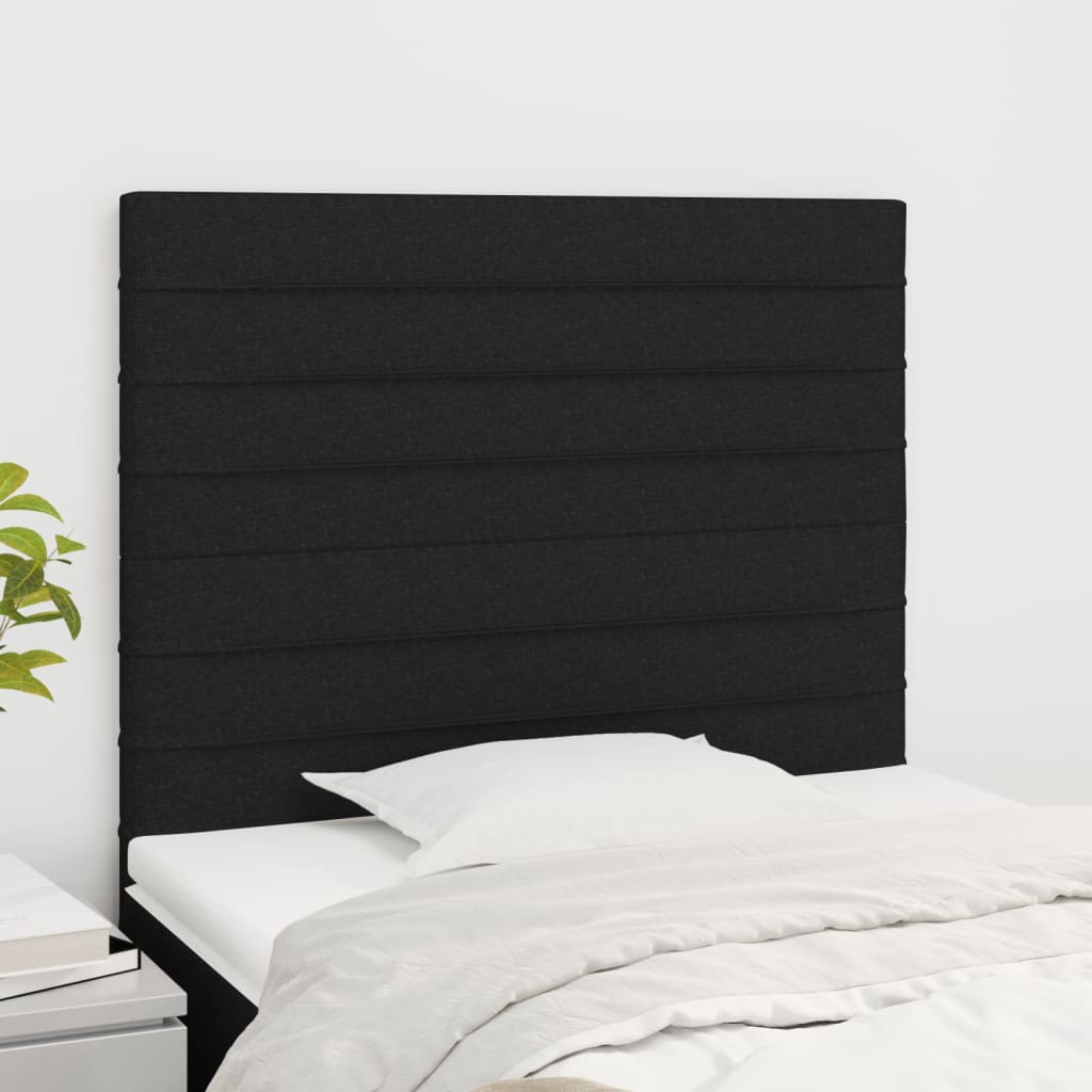 vidaXL Headboard Black 90x5x118/128 cm Fabric
