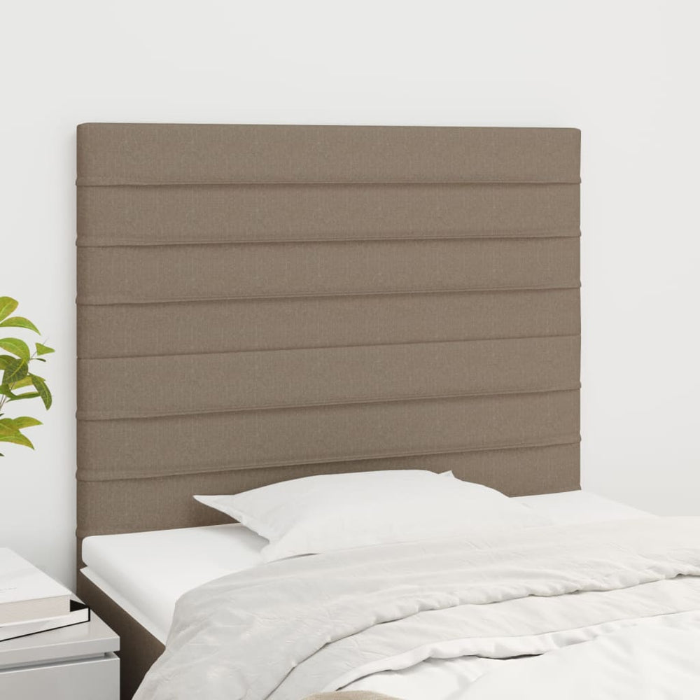 vidaXL Headboard Taupe 90x5x118/128 cm Fabric