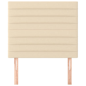 vidaXL Headboard Cream 90x5x118/128 cm Fabric
