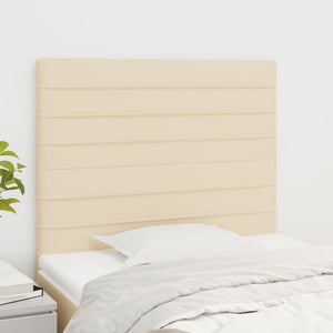 vidaXL Headboard Cream 90x5x118/128 cm Fabric