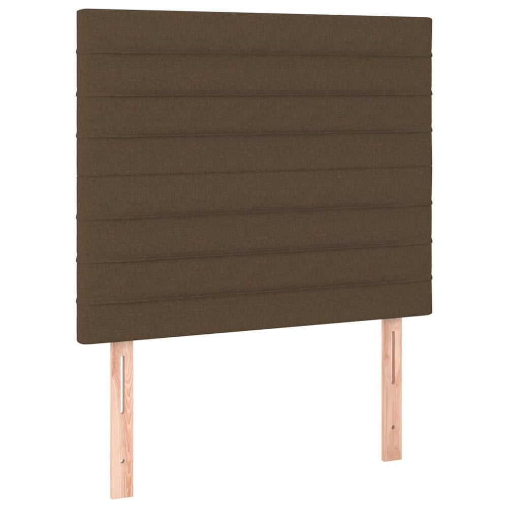 vidaXL Headboard Dark Brown 100 x 5 x 118/128 cm Fabric