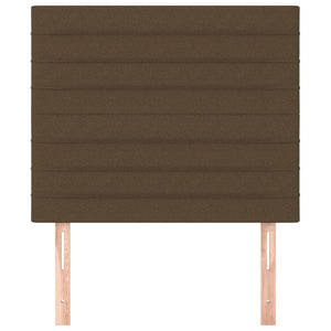 vidaXL Headboard Dark Brown 100 x 5 x 118/128 cm Fabric