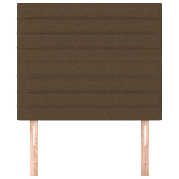 vidaXL Headboard Dark Brown 100 x 5 x 118/128 cm Fabric