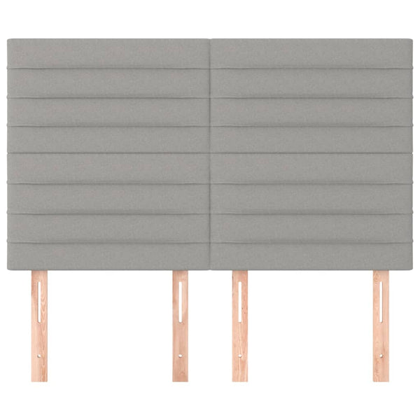 vidaXL Headboard Light Gray 144x5x118/128 cm Fabric