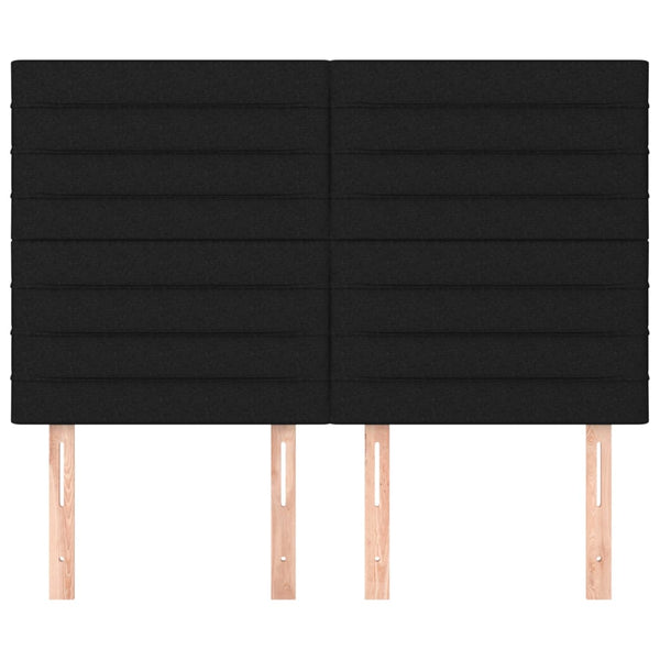 vidaXL Headboard Black 144x5x118/128 cm Fabric