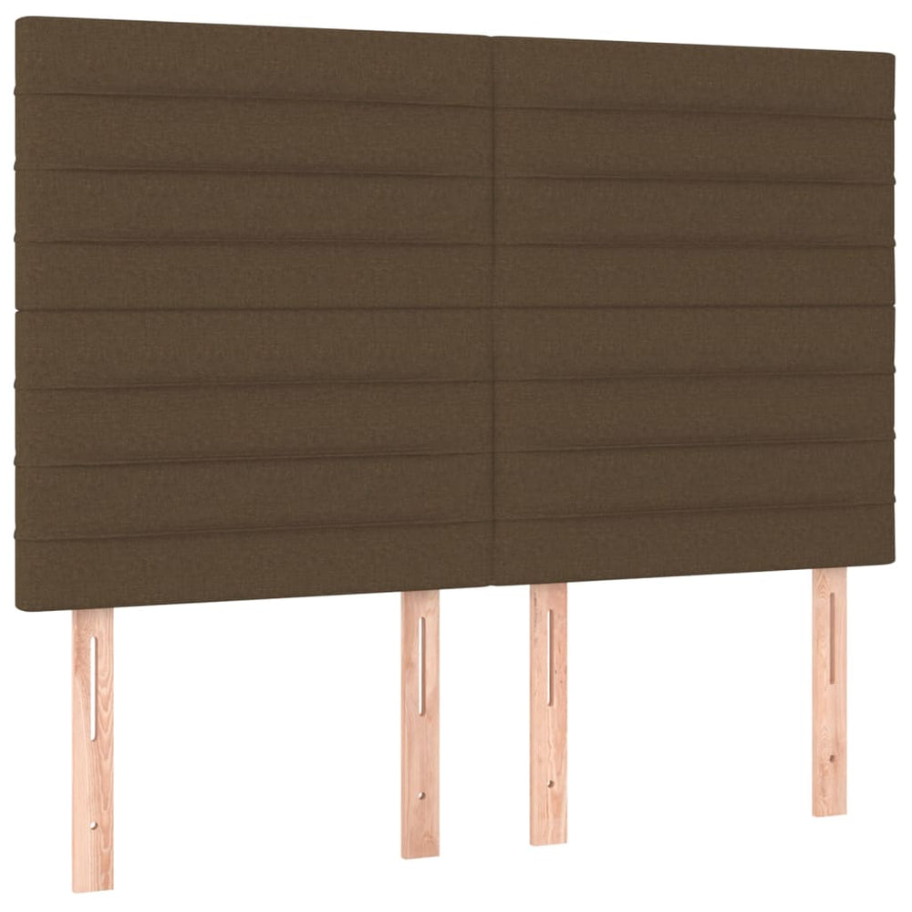 vidaXL Headboard Dark Brown 144x5x118/128 cm Fabric