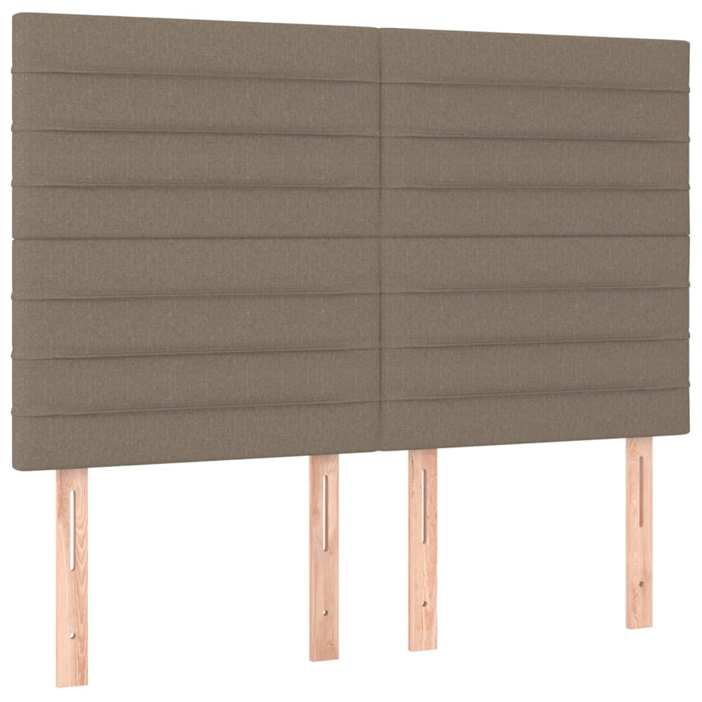vidaXL Headboard Taupe 144x5x118/128 cm Fabric