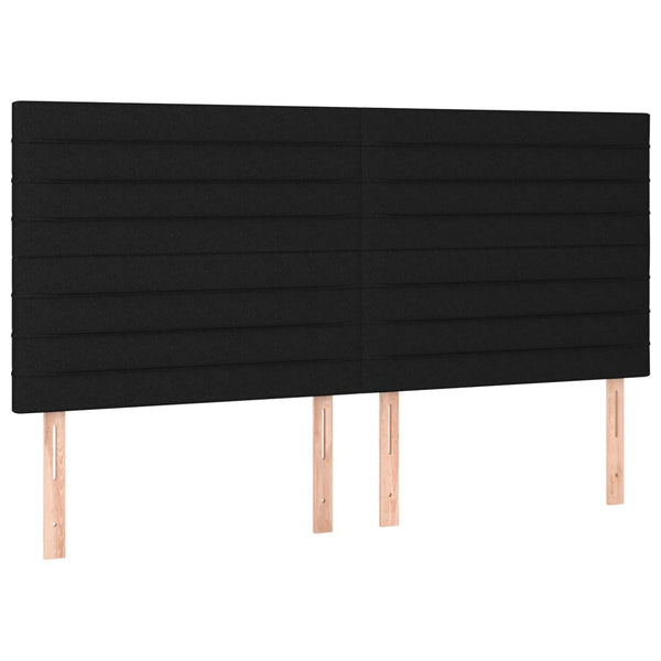 vidaXL Headboard Black 160 x 5 x 118/128 cm Fabric