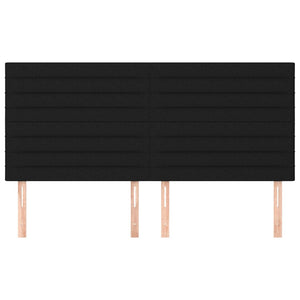 vidaXL Headboard Black 160 x 5 x 118/128 cm Fabric