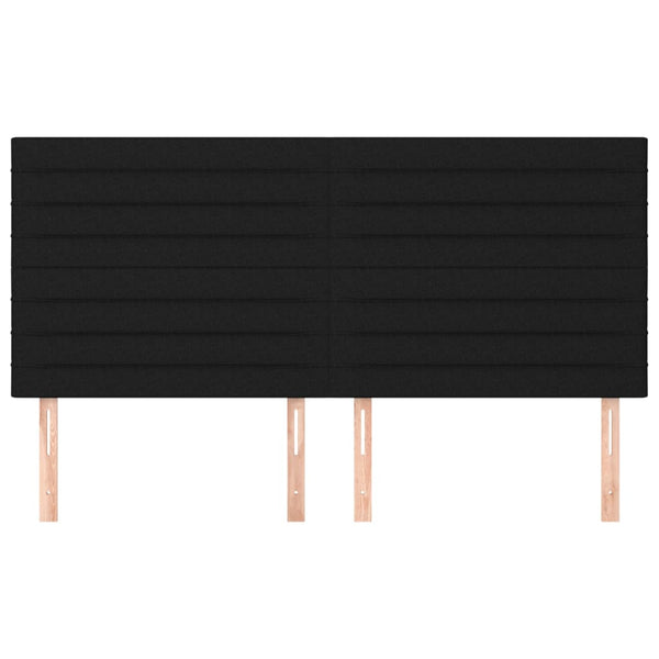 vidaXL Headboard Black 160 x 5 x 118/128 cm Fabric