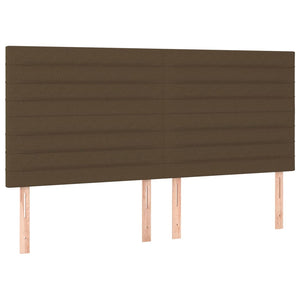 vidaXL Headboard Dark Brown 160 x 5 x 118/128 cm Fabric