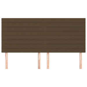 vidaXL Headboard Dark Brown 160 x 5 x 118/128 cm Fabric