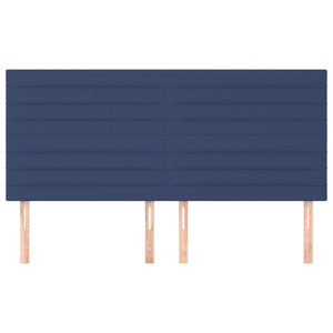 vidaXL Headboard Blue 160x5x118/128 cm Fabric