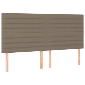vidaXL Headboard Taupe 180x5x118/128 cm Fabric