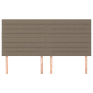 vidaXL Headboard Taupe 180x5x118/128 cm Fabric