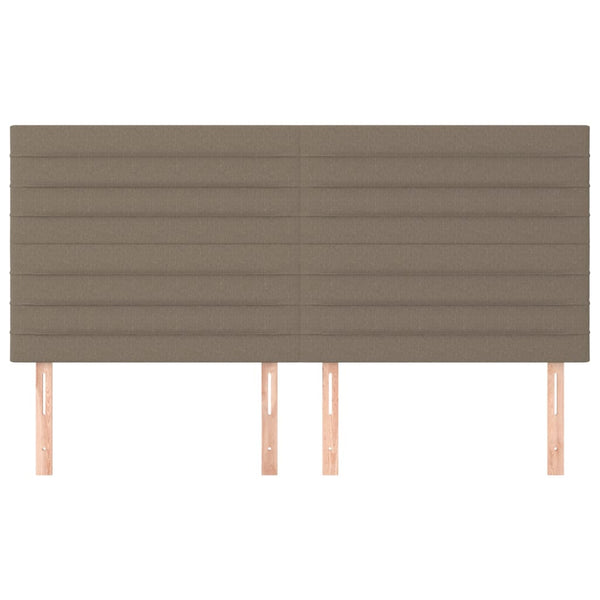 vidaXL Headboard Taupe 180x5x118/128 cm Fabric