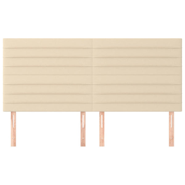 vidaXL Headboard Cream 180x5x118/128 cm Fabric