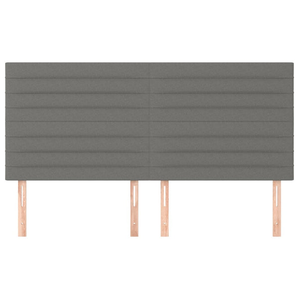 vidaXL Headboard Dark Grey 200 x 5 x 118/128 cm Fabric