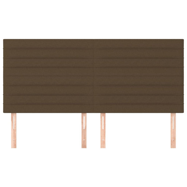 vidaXL Headboard Dark Brown 200 x 5 x 118/128 cm Fabric