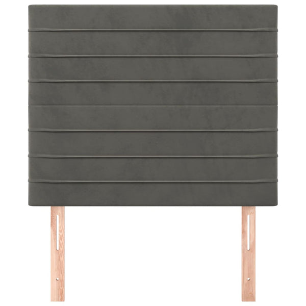 vidaXL Headboard Dark Grey 80 x 5 x 118/128 cm Velvet