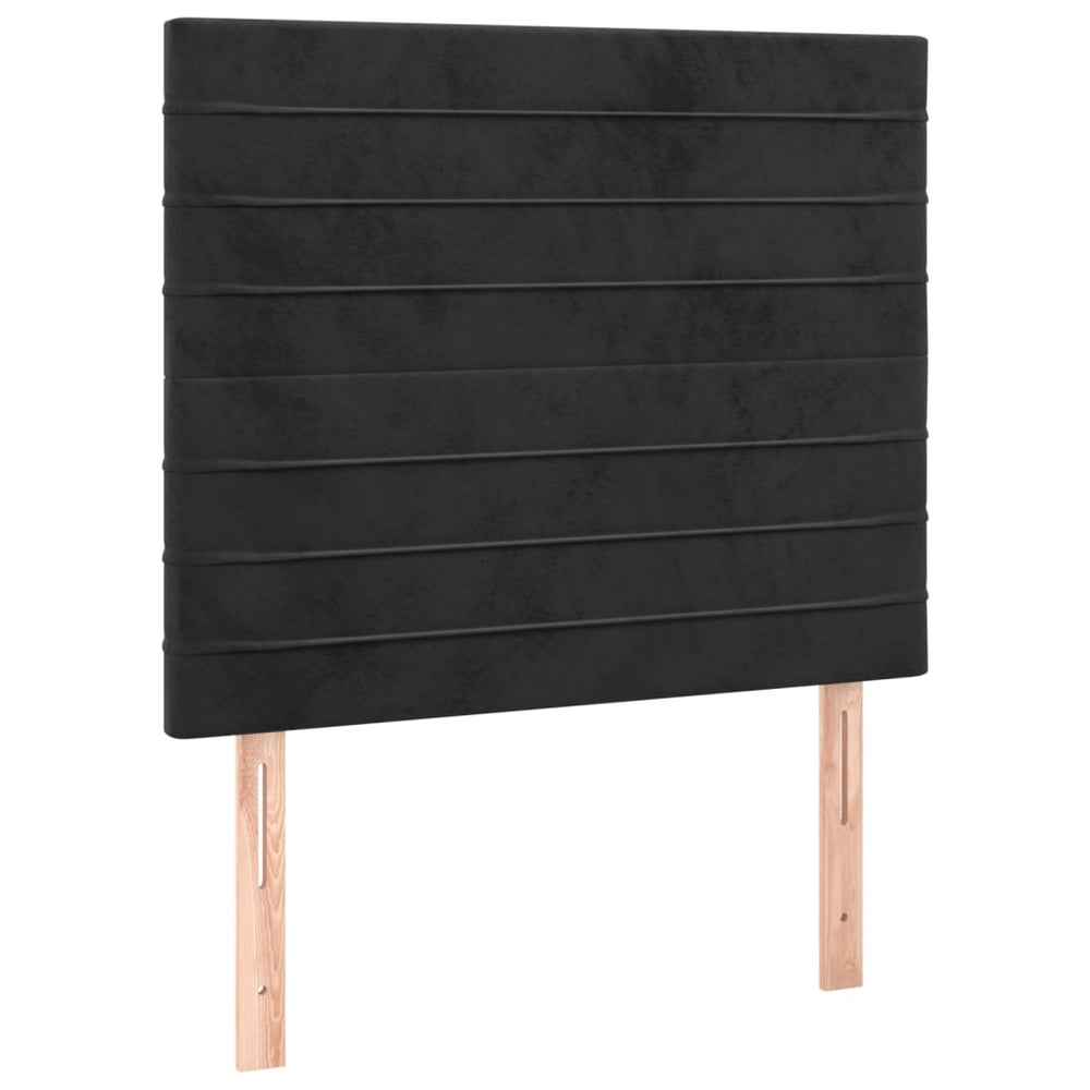 vidaXL Headboard Black 80x5x118/128 cm Velvet