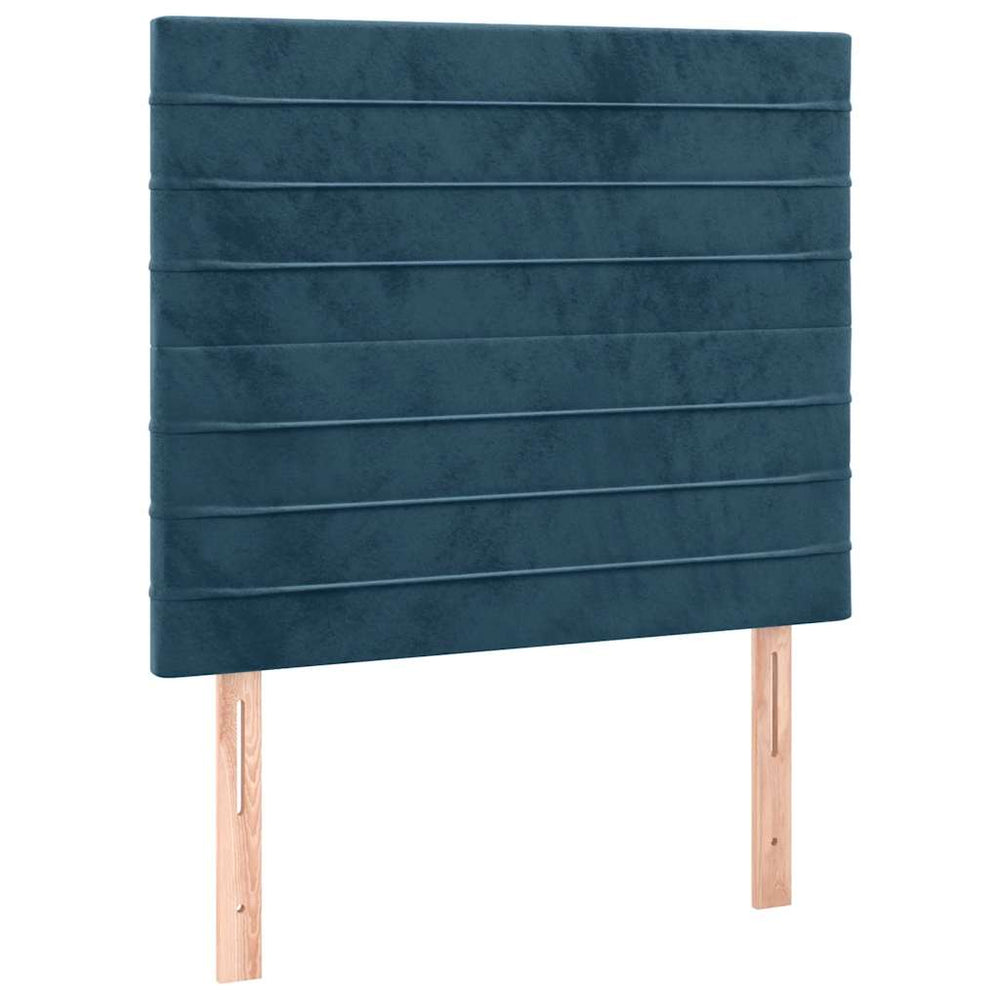 vidaXL Headboard Dark Blue 80x5x118/128 cm Velvet