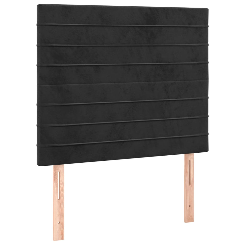vidaXL Headboard Black 90x5x118/128 cm Velvet