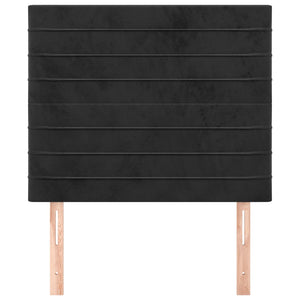 vidaXL Headboard Black 90x5x118/128 cm Velvet