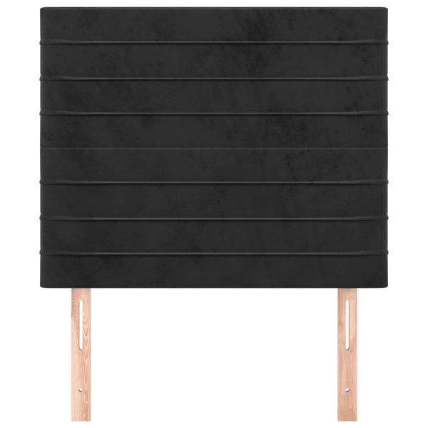 vidaXL Headboard Black 90x5x118/128 cm Velvet