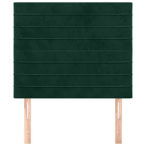 vidaXL Headboard Dark Green 90x5x118/128 cm Velvet