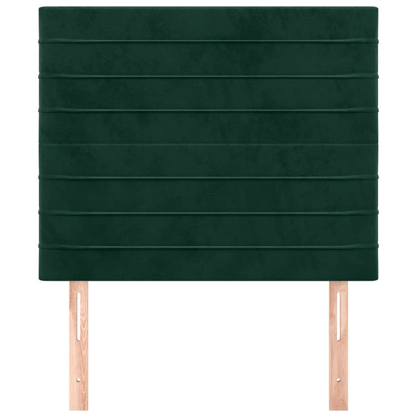 vidaXL Headboard Dark Green 90x5x118/128 cm Velvet